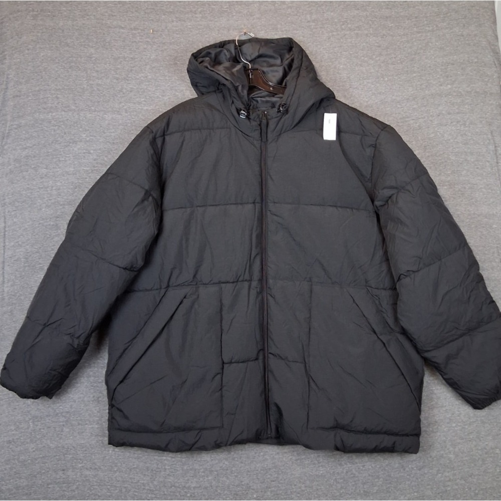New Old Navy Adult Coat 3XL Black Parka Hooded Puffer Water Resistant‎ Nylon